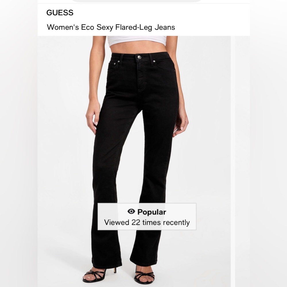 ❌Sold❌Guess GUESS Eco Sexy Flared Jeans, High Rise